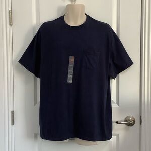 Hanes Dark Blue Short Sleeve Tee, Size L